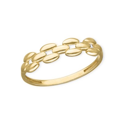 PIERŚCIONEK Z ŻÓŁTEGO ZŁOTA POŁĄCZONE OWALE