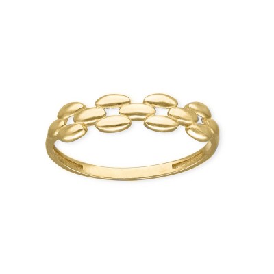 PIERŚCIONEK Z ŻÓŁTEGO ZŁOTA POŁĄCZONE OWALE