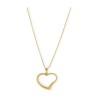 Zawieszka duże serce, złoto próba 585, białe rodowane