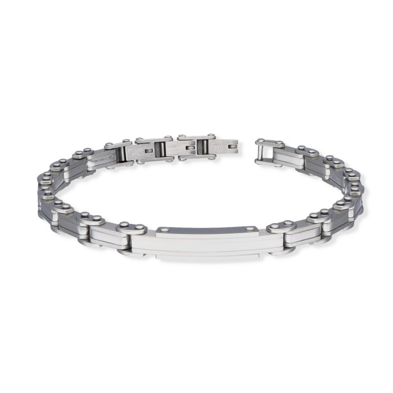 BRANSOLETKA MĘSKA STALOWA