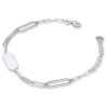 BRANSOLETKA SREBRNA ELEGANTE PŁASKI ŁAŃCUCH