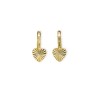 Kolczyki złote serduszka grawerowane