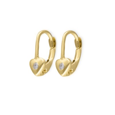 Kolczyki złote serduszka z...