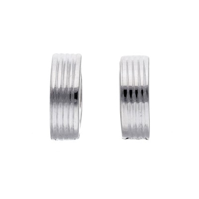 KOLCZYKI SREBRNE KÓŁECZKA O NIEREGULARNEJ POWIERZCHNI