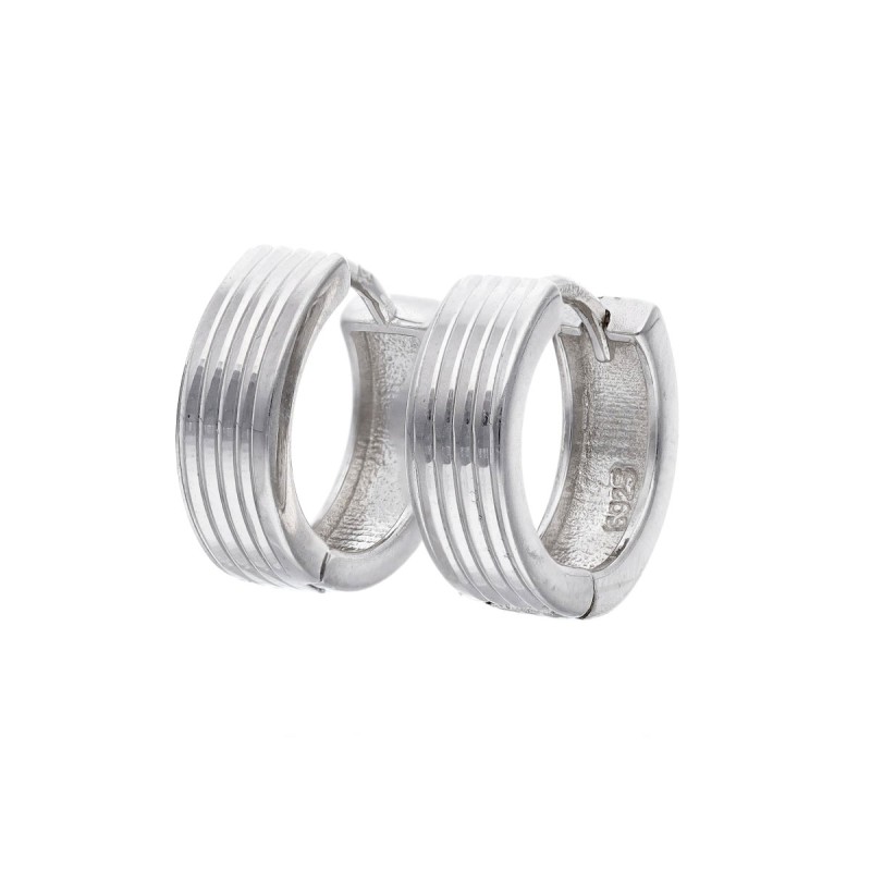 KOLCZYKI SREBRNE KÓŁECZKA O NIEREGULARNEJ POWIERZCHNI