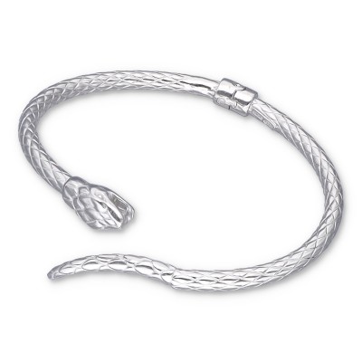 Bransoletka srebrna sztywna o motywie węża