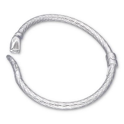 Bransoletka srebrna sztywna o motywie węża