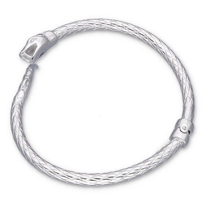 Bransoletka srebrna sztywna o motywie węża