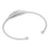 Bransoletka srebrna sztywna z elementem pióra