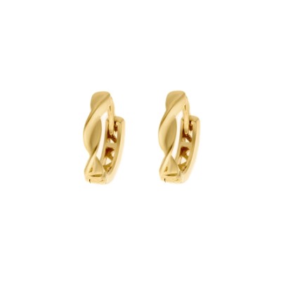 KOLCZYKI W ŻÓŁTYM ZŁOCIE SKRĘCONE KOŁA