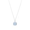 Naszyjnik srebrny w kształcie kwadratu z akwamarynem