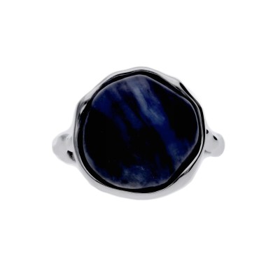Srebrny pierścionek z sodalitem