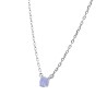 Naszyjnik srebrny z delikatnym oczkiem - tanzanitem