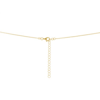 Naszyjnik srebrny złocony z kropelką na ażurowym łańcuszku