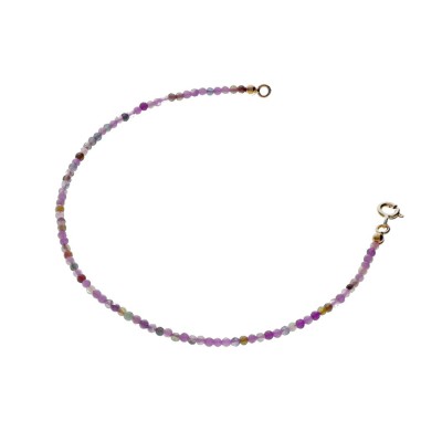 Bransoletka srebrna z kolorowymi turmalinami