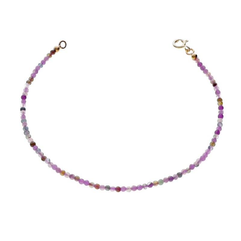 Bransoletka srebrna z kolorowymi turmalinami