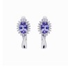 Kolczyki srebrne z tanzanitem na angielskim zapieciu
