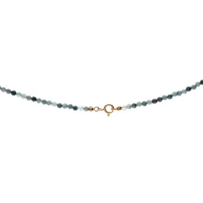 Naszyjnik srebrny z niebieskimi turmalinami