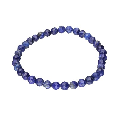 Bransoletka z kamieniem lapis lazuli i srebrnym koralikiem - przekładana