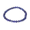 Bransoletka z kamieniem lapis lazuli i srebrnym koralikiem - przekładana
