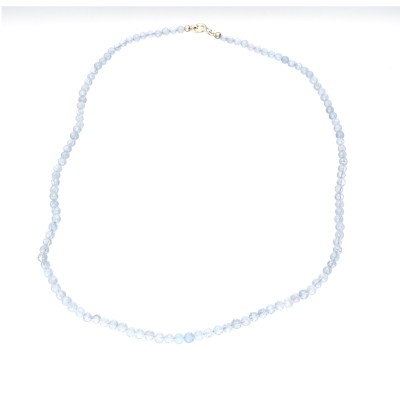 Naszyjnik z akwamarynem zapinany