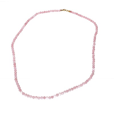 Naszyjnik z opalem różowym zapinany