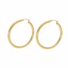 Kolczyki złocone ze stali szlachetnej gładkie kółka na widełkowym zapięciu