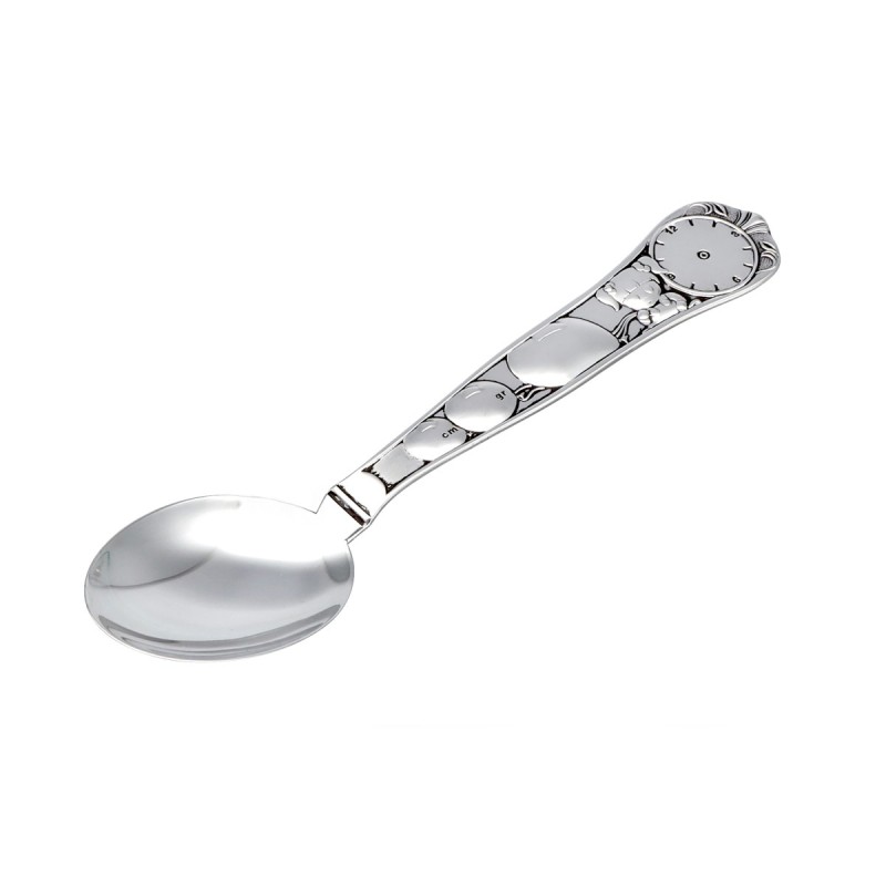 Łyżeczka posrebrzana z balonikami i dziewczynką