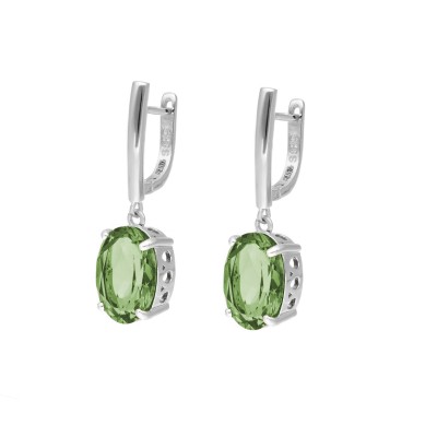 Kolczyki srebrne z sultanitem na angielskim zapięciu