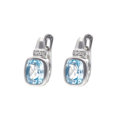 Kolczyki srebrne z topazem...