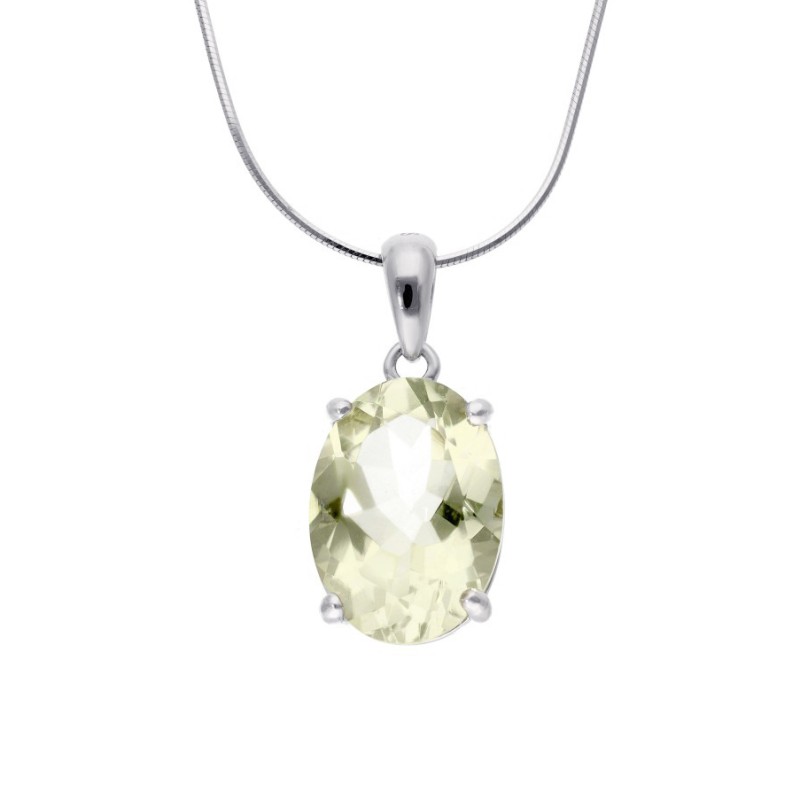 Zawieszka srebrna z kwarcem lemon
