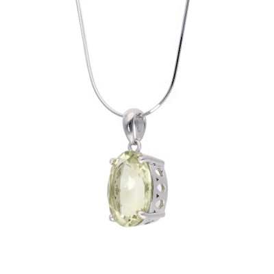 Zawieszka srebrna z kwarcem lemon