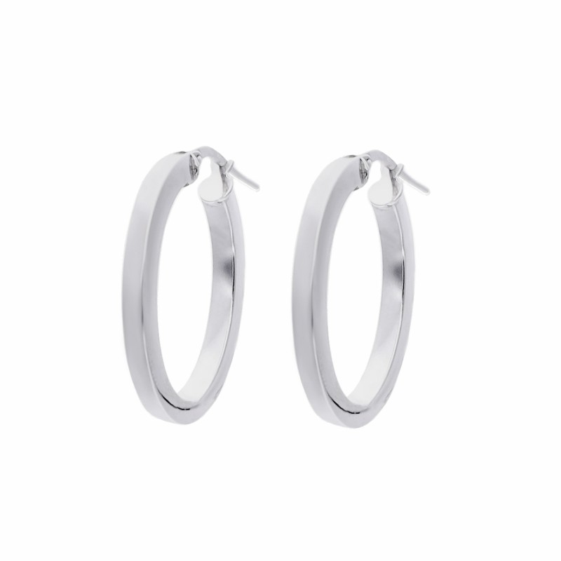 Kolczyki srebrne wiszące owalne