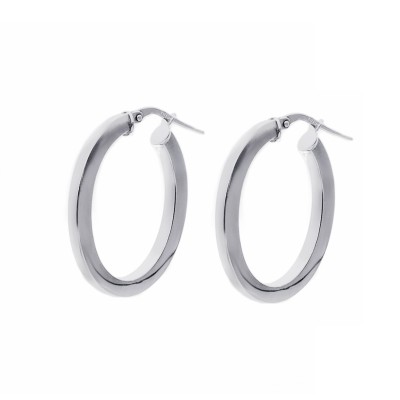 Kolczyki srebrne wiszące owalne