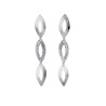 Kolczyki srebrne wiszące trzy finezyjne łezki Elegante