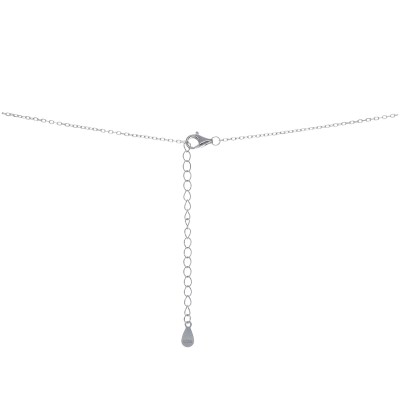 Naszyjnik srebrny z czarną marokańską koniczyną