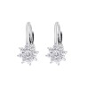Kolczyki srebrne w kształcie kwiatka z bezbarwnymi cyrkoniami