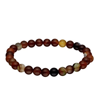 Bransoletka z agatem - odcienie brązu