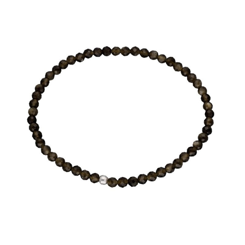 Bransoletka z obsydianem przekładana