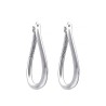 Kolczyki srebrne skręcone owale na widełkowym zapięciu