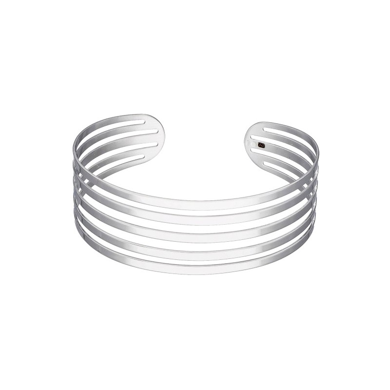 Bransoletka srebrna sztywna - szeroka
