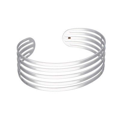 Bransoletka srebrna sztywna - szeroka