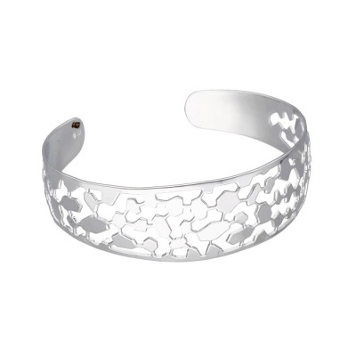 Bransoletka srebrna sztywna - ażurowa