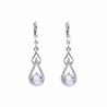 Kolczyki srebrne wiszące w kształcie łezki z cyrkonią
