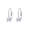 Kolczyki srebrne z cyrkonią na zapięciu typu bigiel angielski