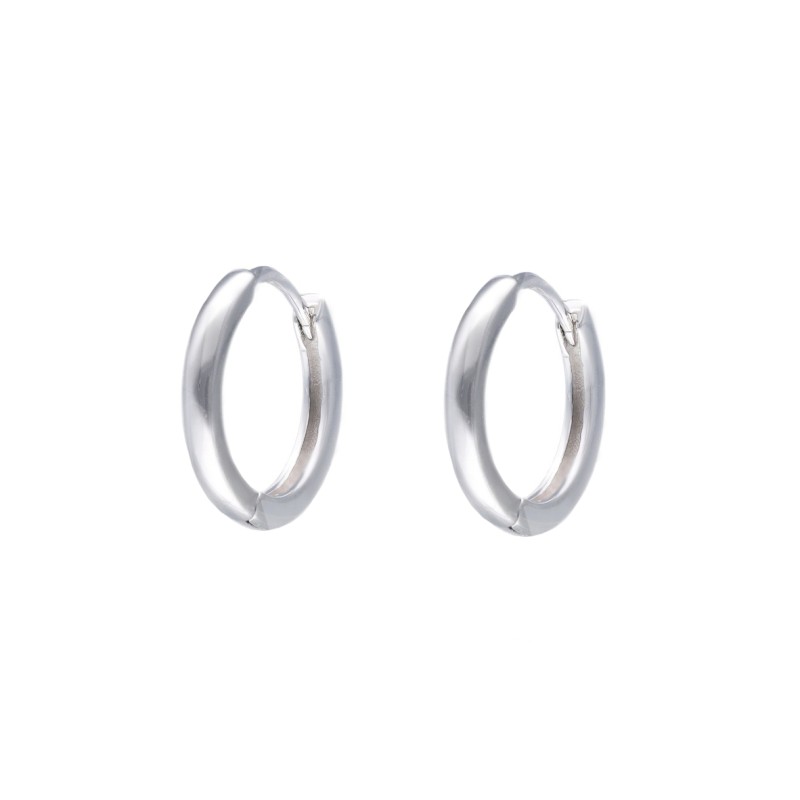 Kolczyki srebrne kółka gładkie