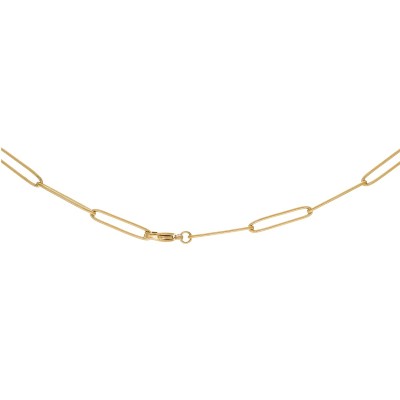 Naszyjnik stalowy złocony - łańcuch z dużymi ogniwami