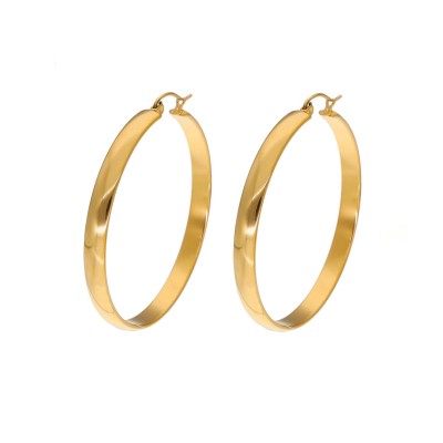 Kolczyki złocone kółka ze...