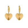 Kolczyki złocone ze stali szlachetnej z sercem