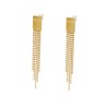 Kolczyki złocone ze stali szlachetnej kaskadowe na sztyft